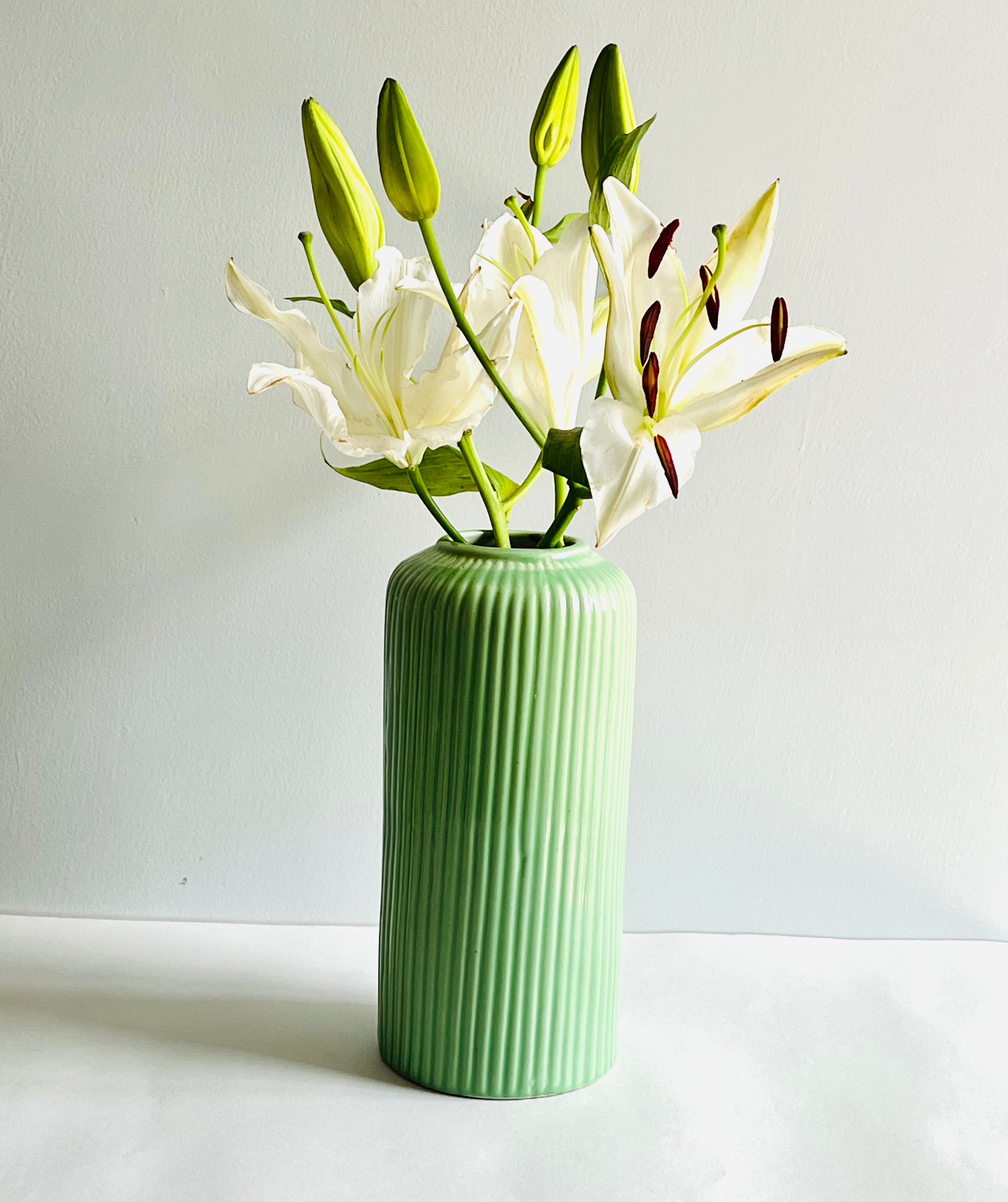 Light Green Ceramic Vase Large