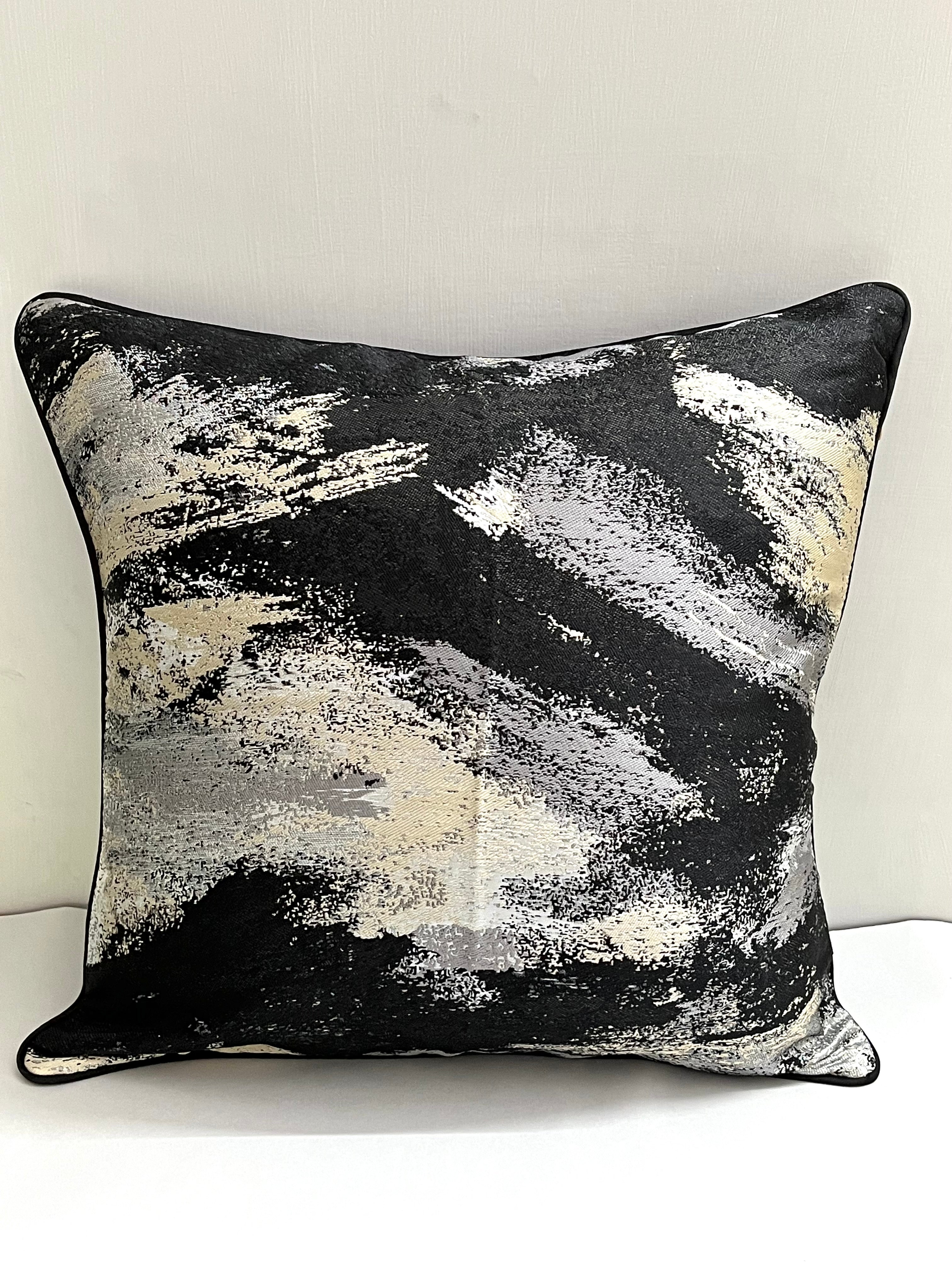 Luxurious Black Cushion Cover 18x18 inches