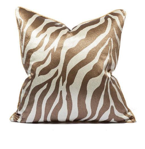 Luxurious Gold & White Cushion Cover 18x18 inches
