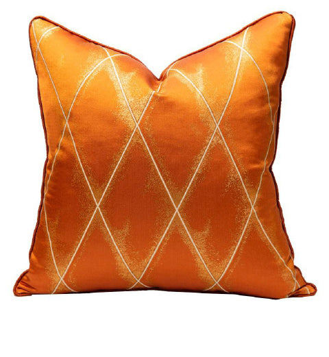 Luxurious Orange Cushion Cover 18x18 inches