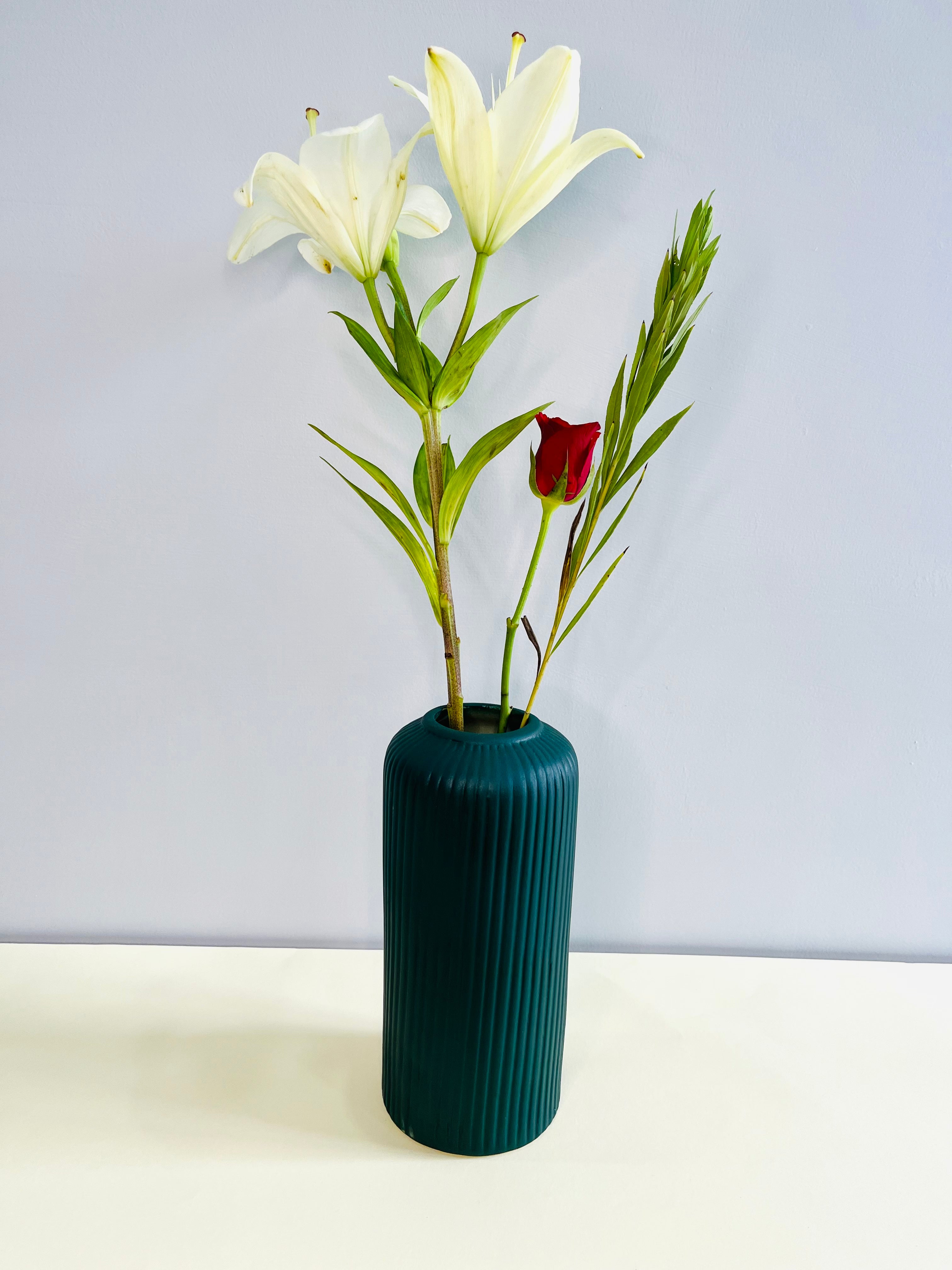 Dark Green Ceramic Vase