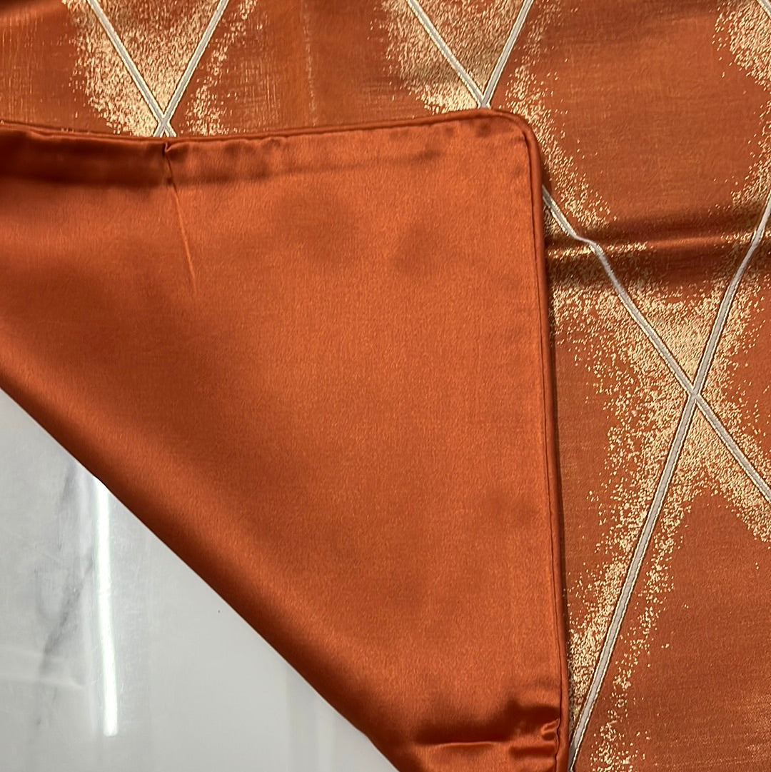Luxurious Orange Cushion Cover 18x18 inches