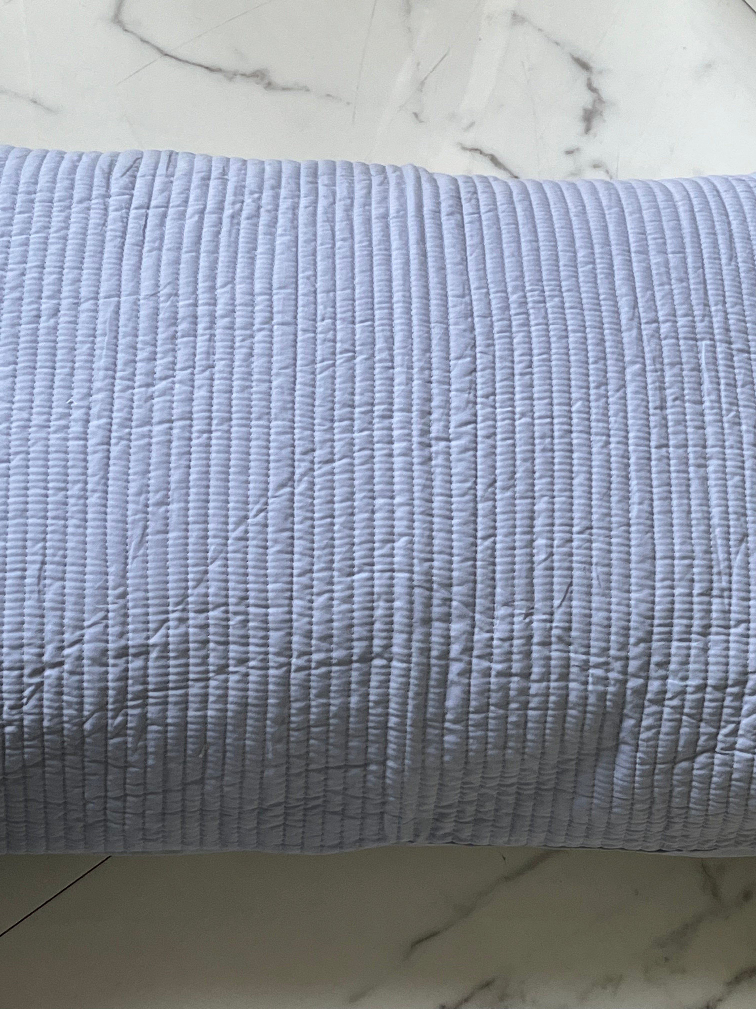 Grey Super King Size 100% Pure Cotton Luxurious Quilted Bedspread 108x108 Inches