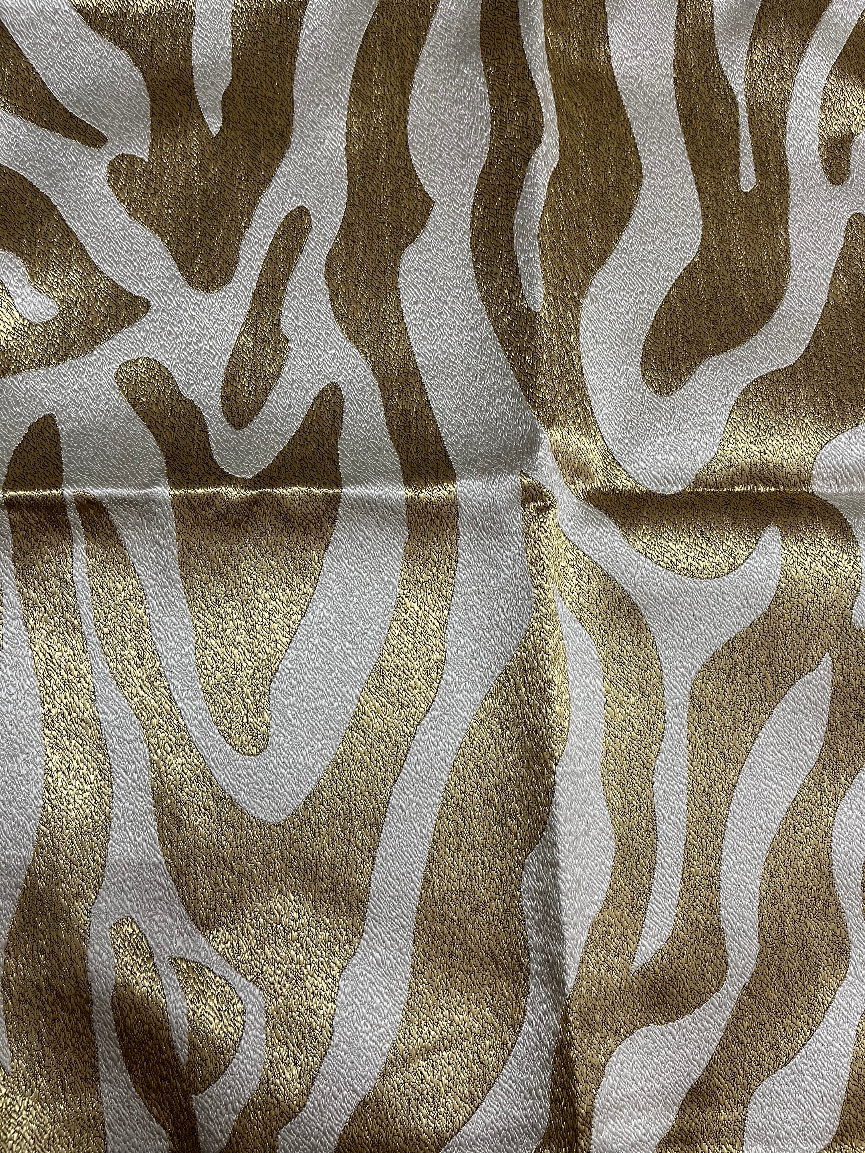 Luxurious Gold & White Cushion Cover 18x18 inches