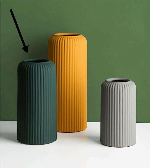 Dark Green Ceramic Vase