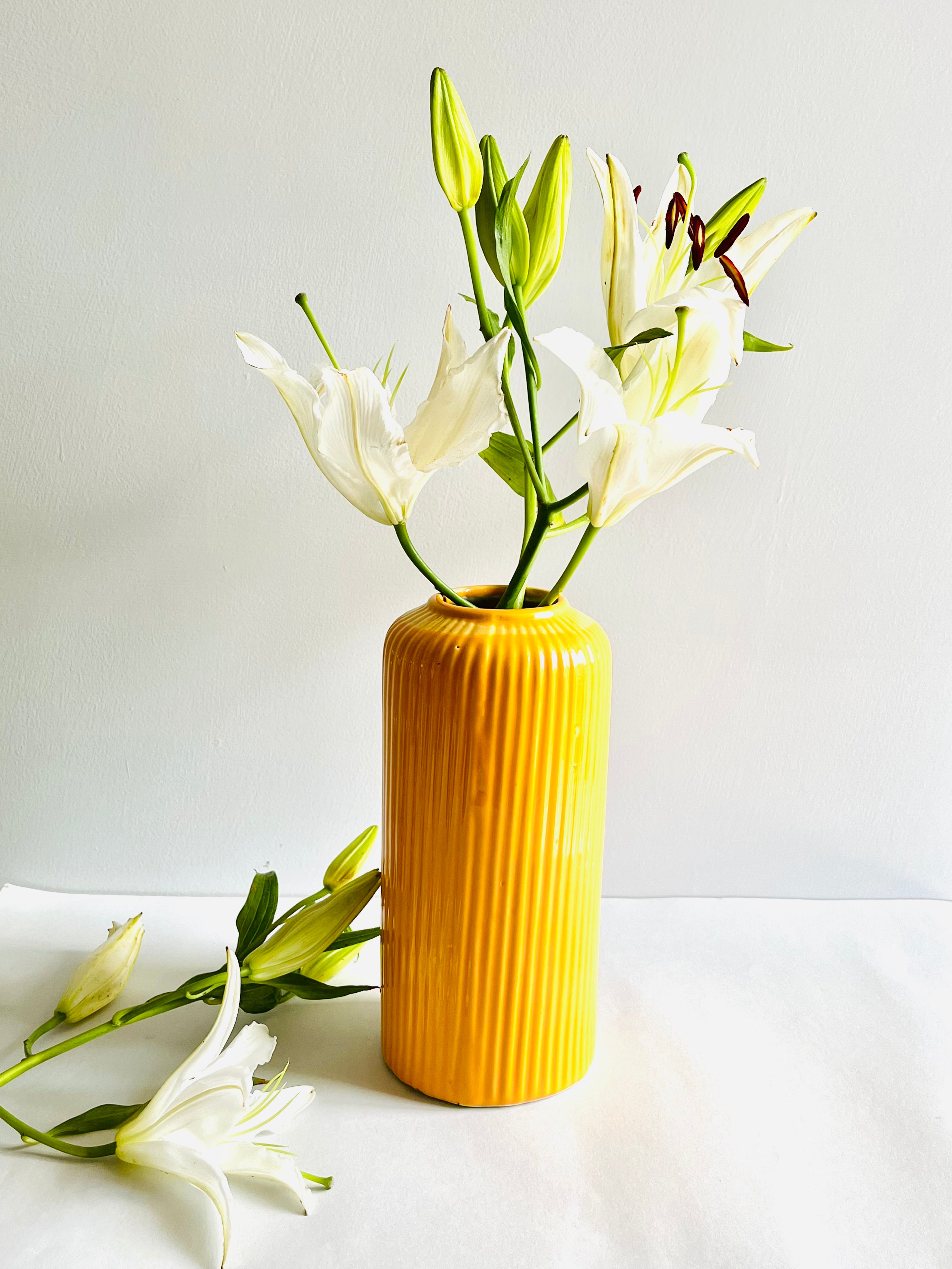 Mustard Ceramic Vase Large