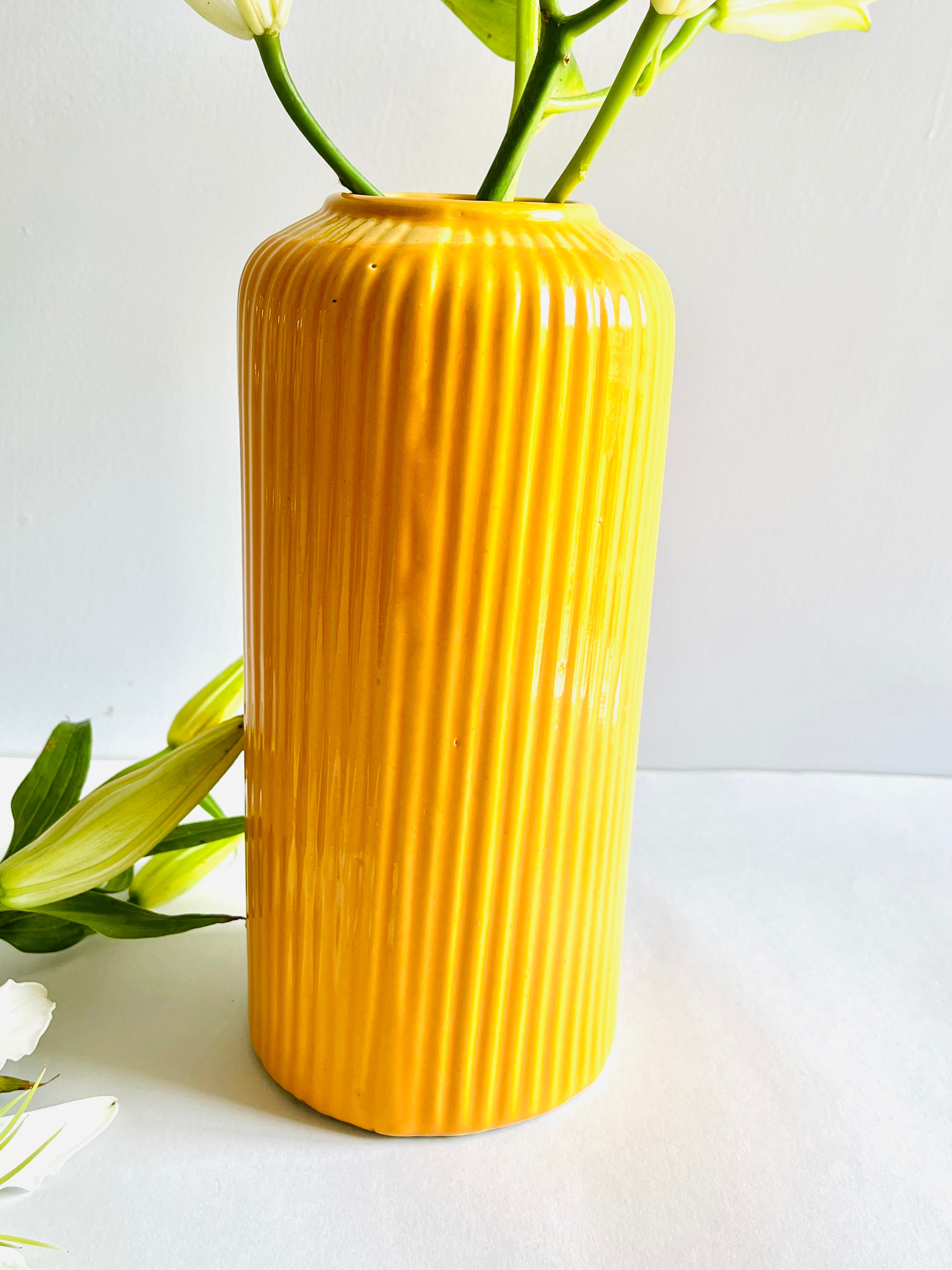 Mustard Ceramic Vase Large