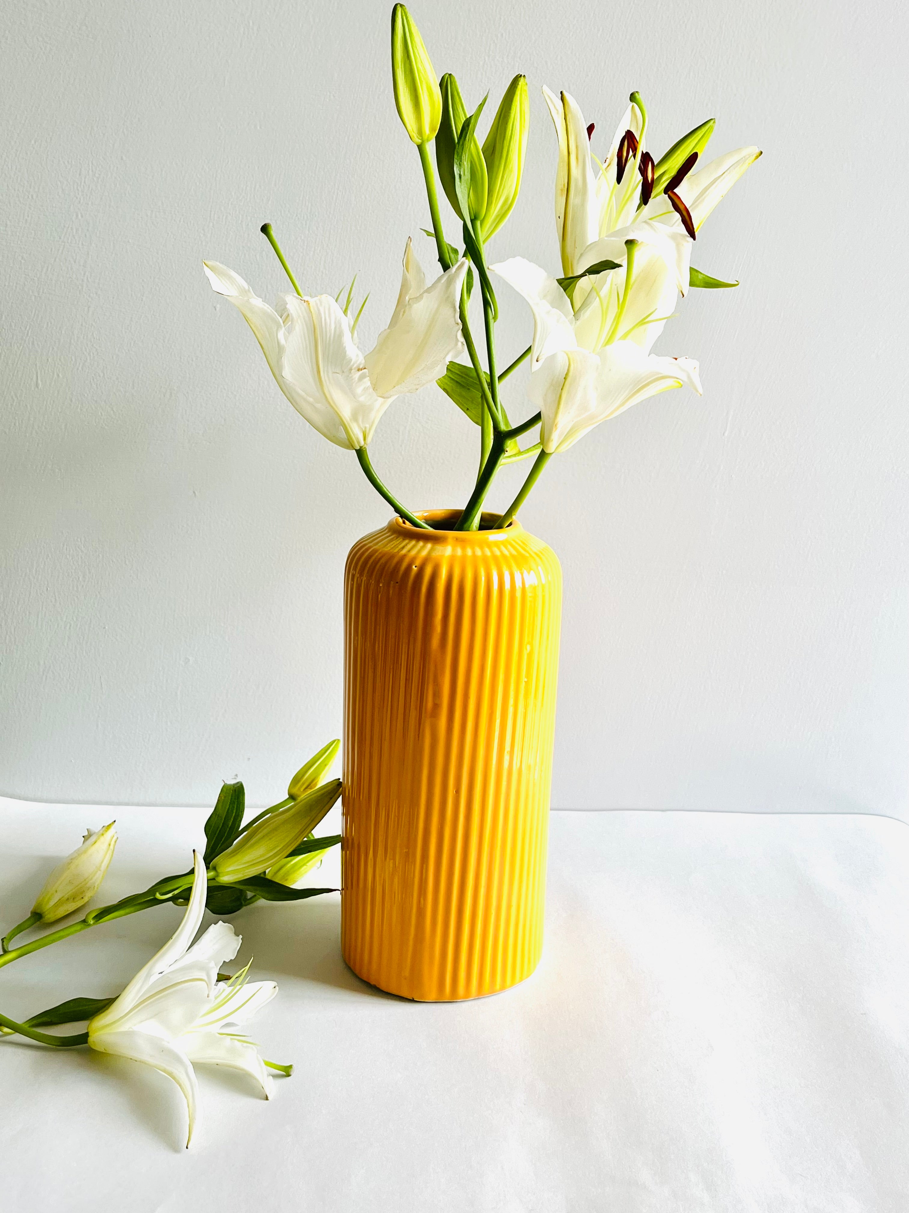 Mustard Ceramic Vase Large