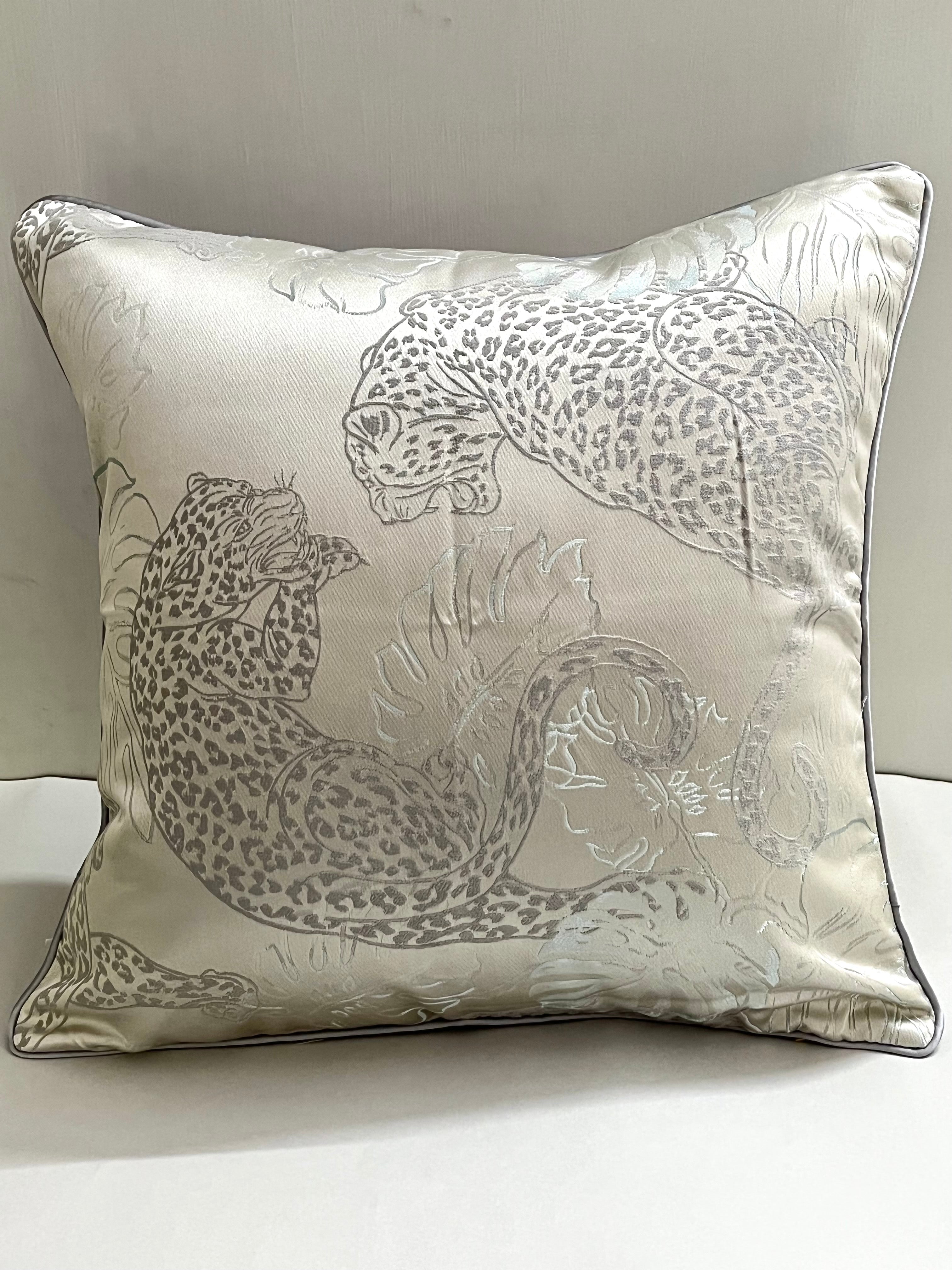 Luxurious Silver Cushion Cover 18x18 inches