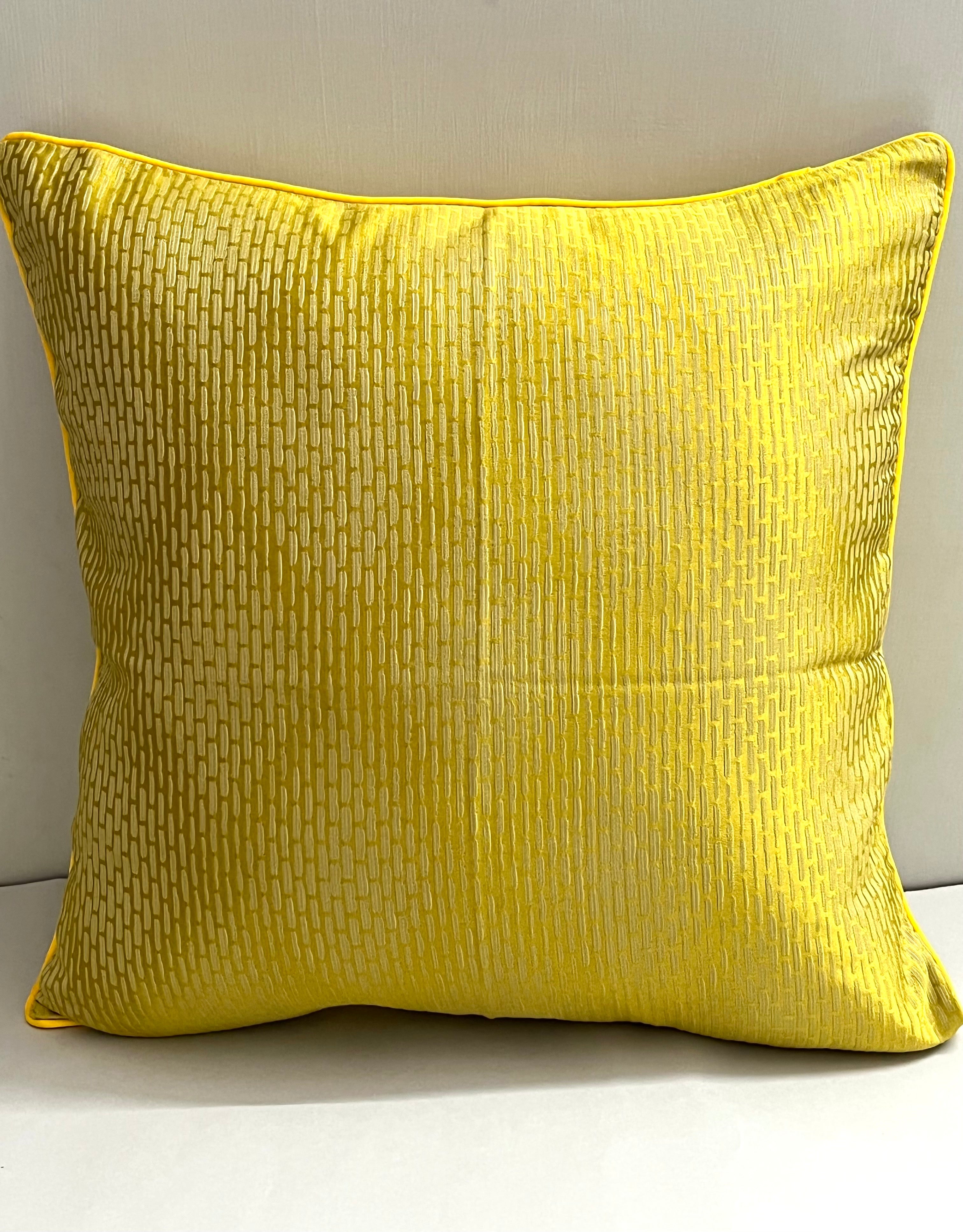 Luxurious Yellow Cushion Cover 18x18 inches