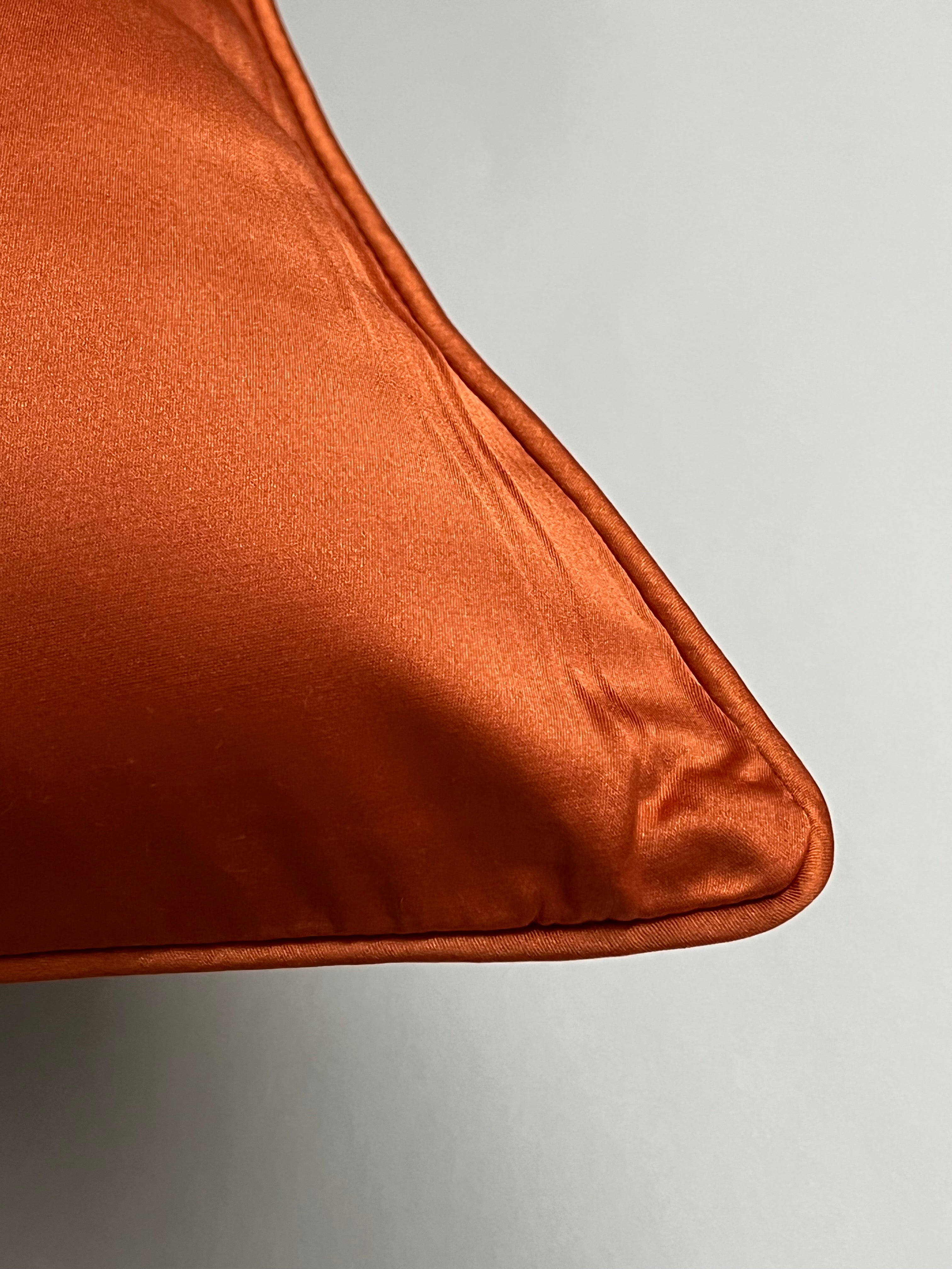 Luxurious Rust Orange Cushion Cover 18x18 inches