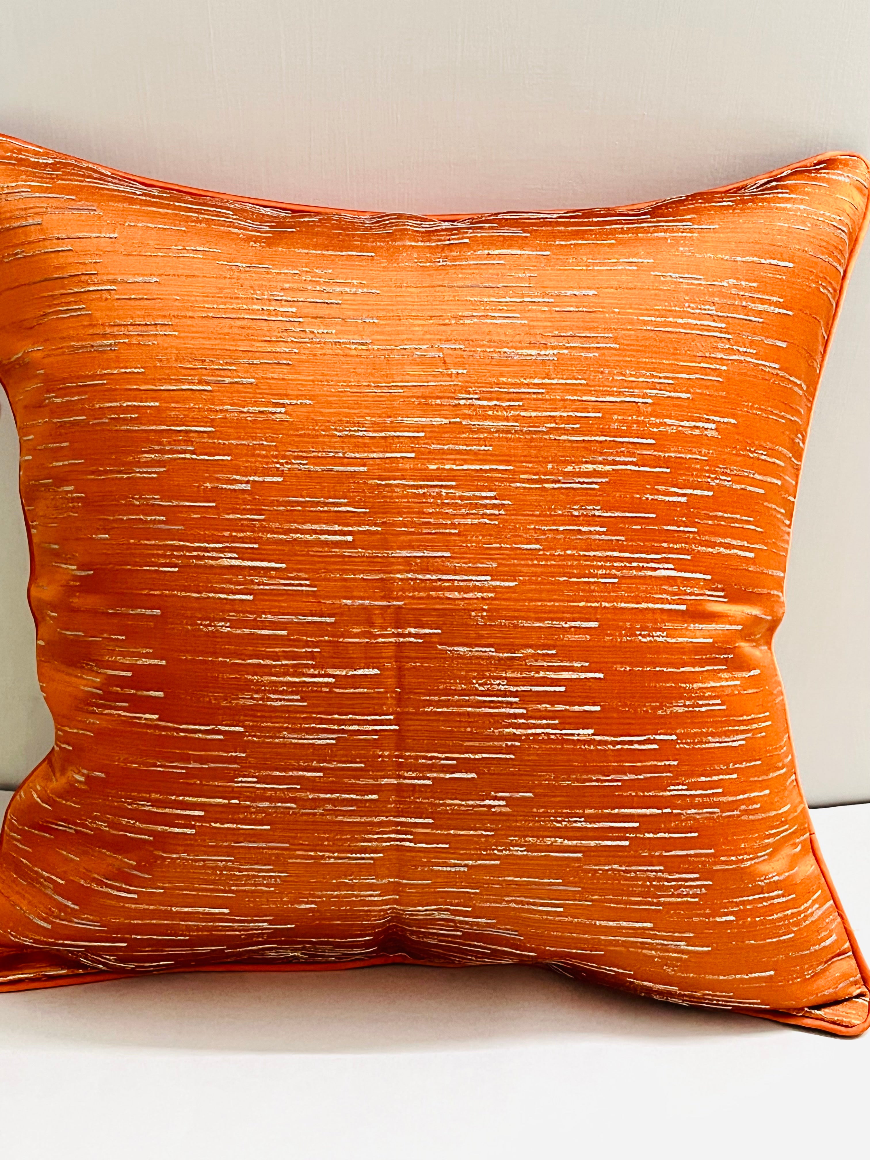 Luxurious Rust Orange Cushion Cover 18x18 inches