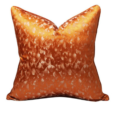 Luxurious Orange Cushion Cover 18x18 inches