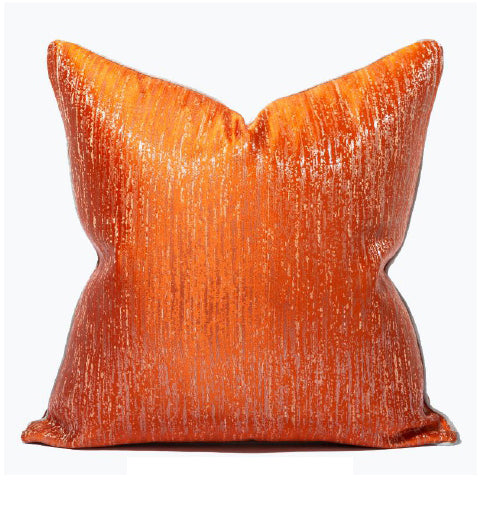 Luxurious Orange Cushion Cover 18x18 inches